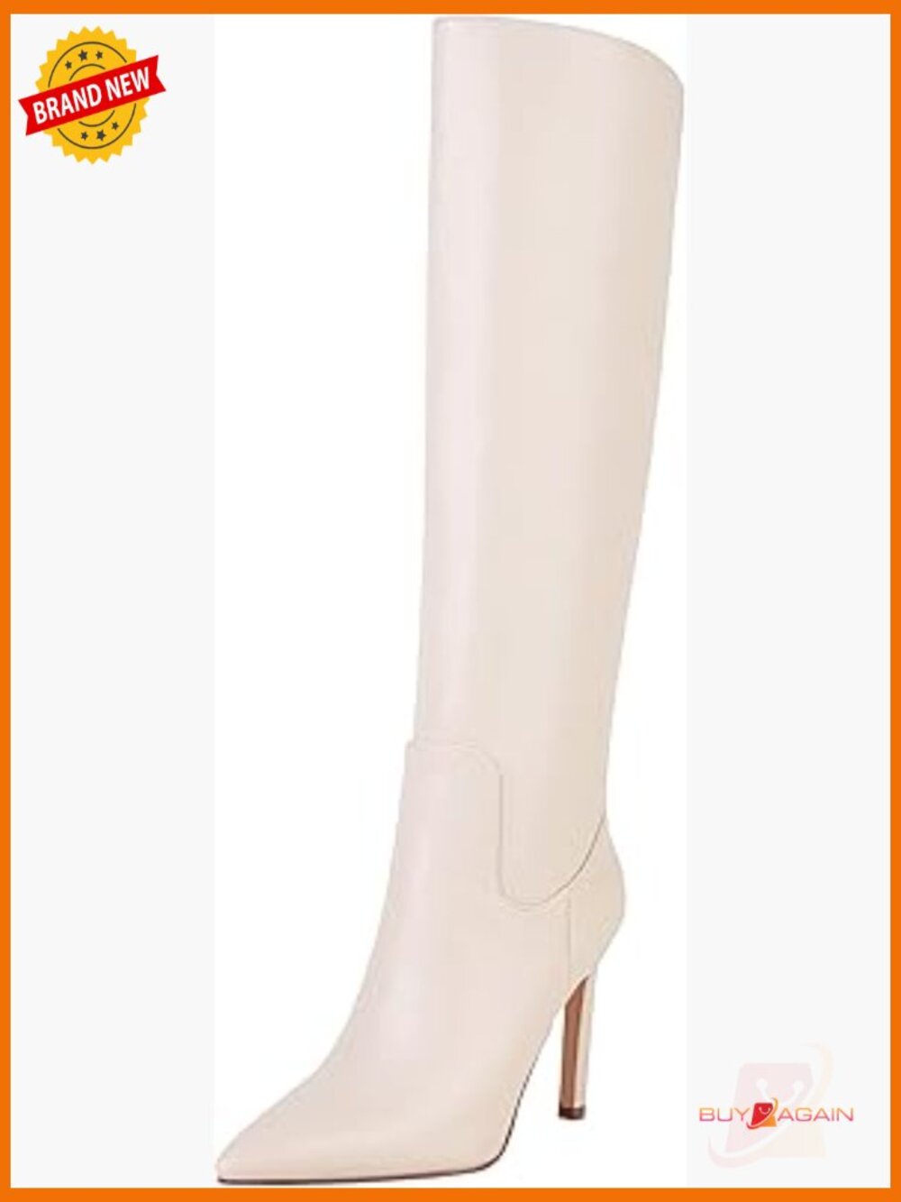 Stiletto High Heels Knee High Boots Zipper Pointed Toe - Picture 1 of 7